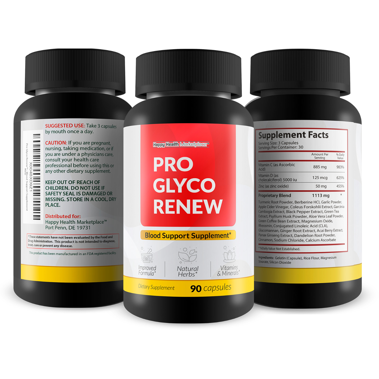 Pro Glyco Renew – Our Best Blood Support Supplement – Turmeric Ginger Berberine