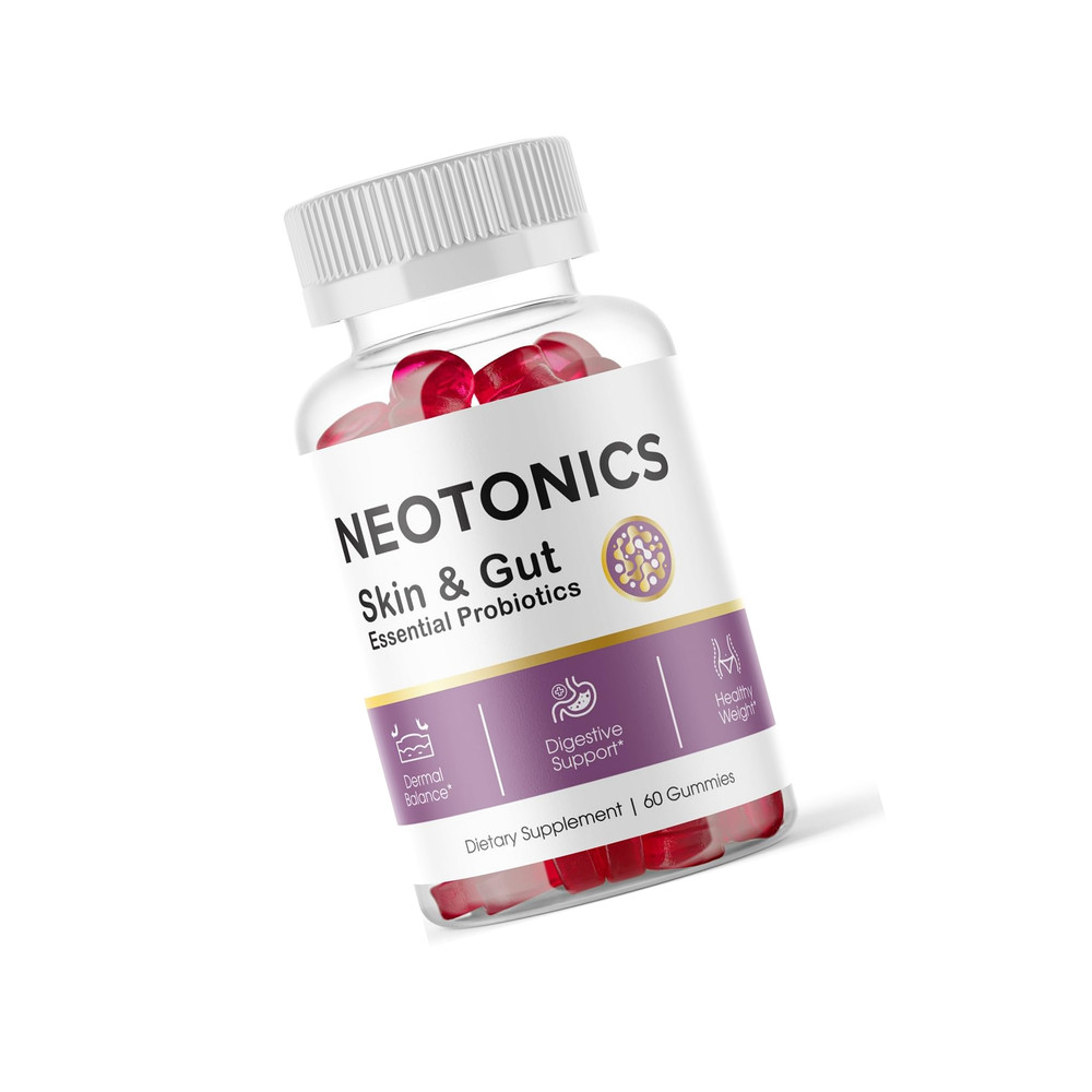 NEOTONICS Skin Care and Gut Essential Gummies 100% Natural Supplement 3 Bottles