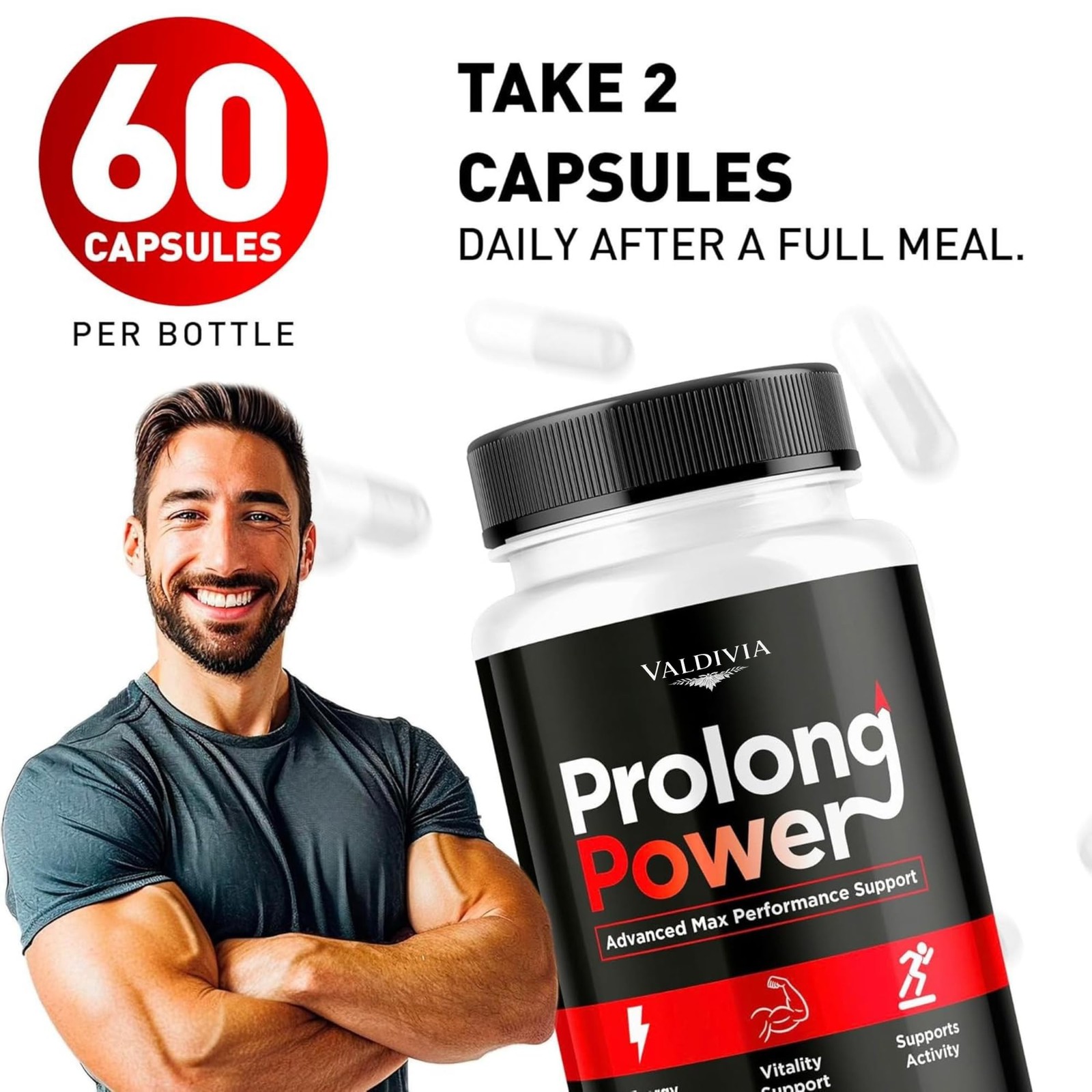 Valdivia ProPower Plus Men’s Health Supplement Made in USA Male Support