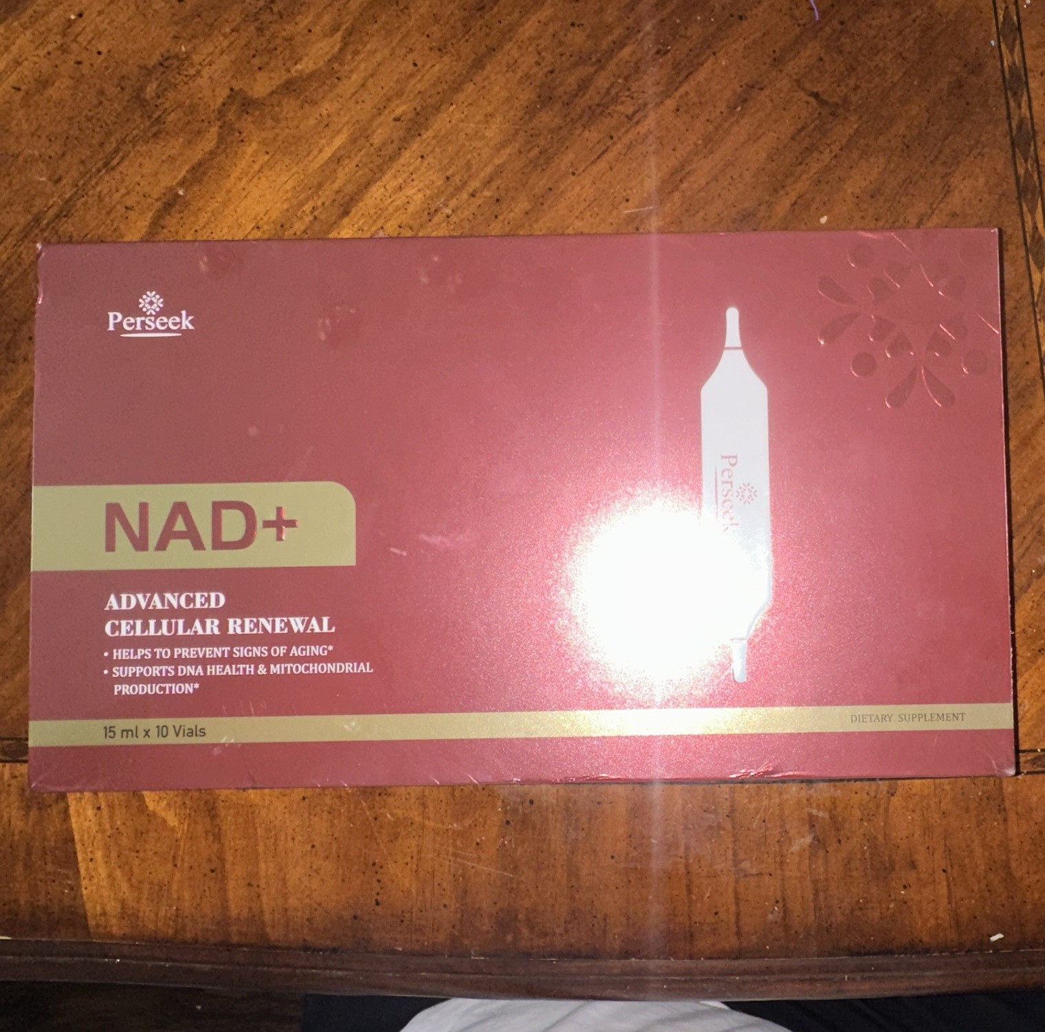 Perseek NAD+ Liquid Anti-Aging Blueberry 15ml x10 Vials GMP Exp 10/2028