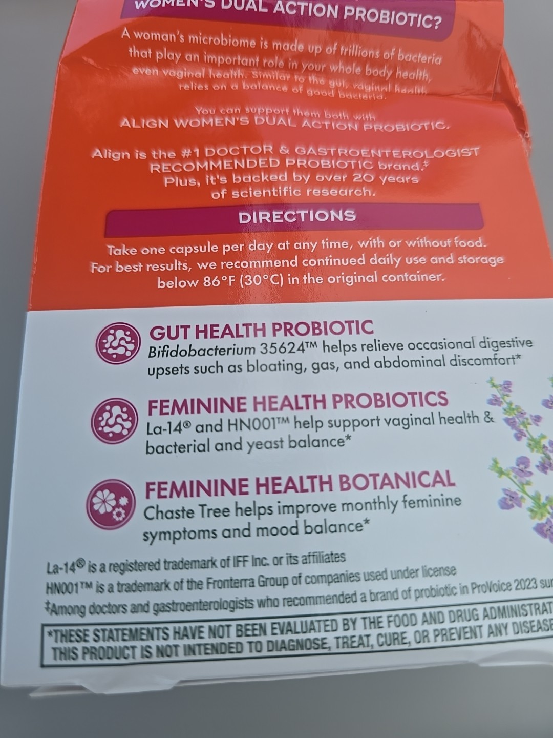 NEW Align Womens Dual Action Probiotic Gut & Feminine Health 28 Capsules 10/2025