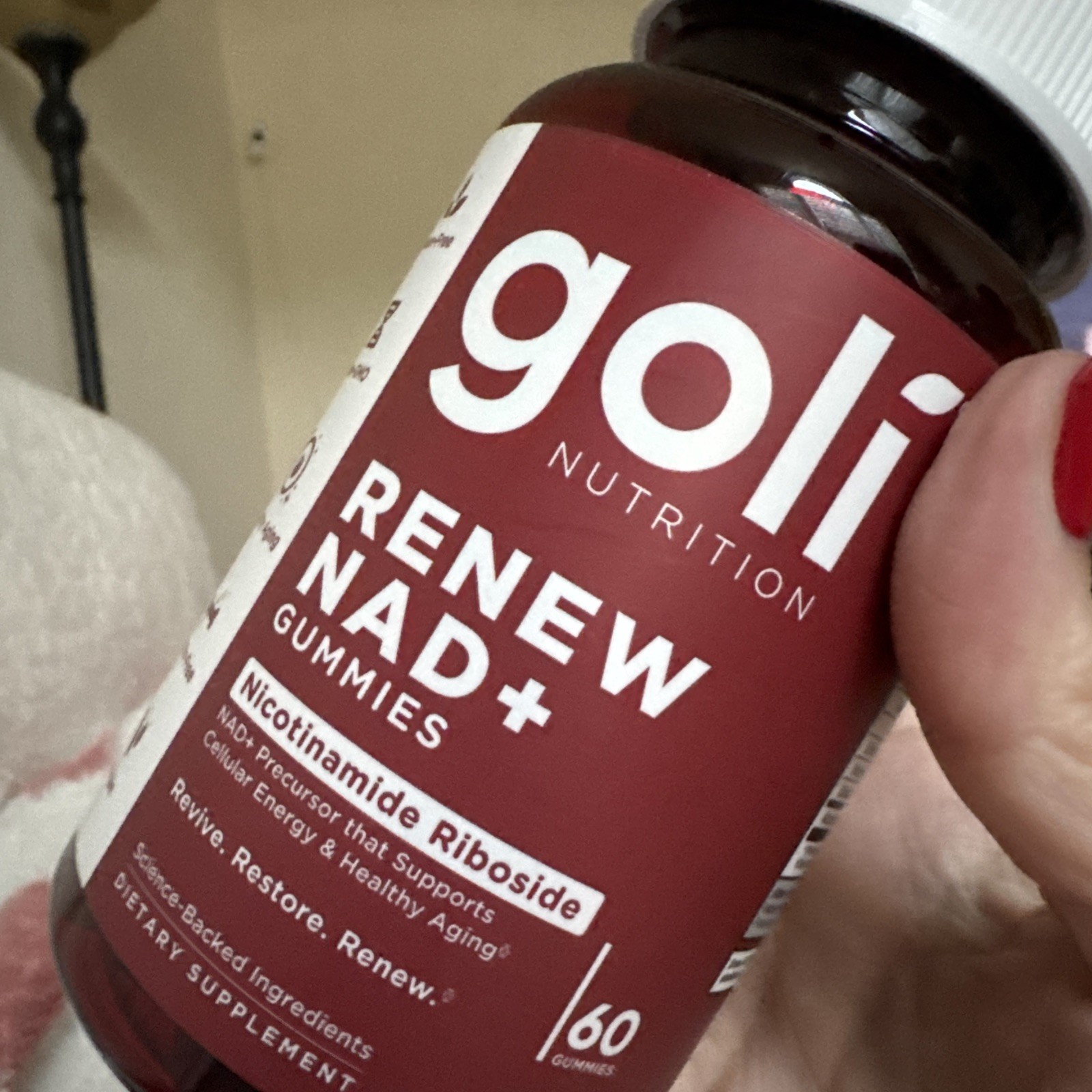 Goli Renew NAD+ Gummies Nicotinamide Riboside Energy Support Adult 60 Count