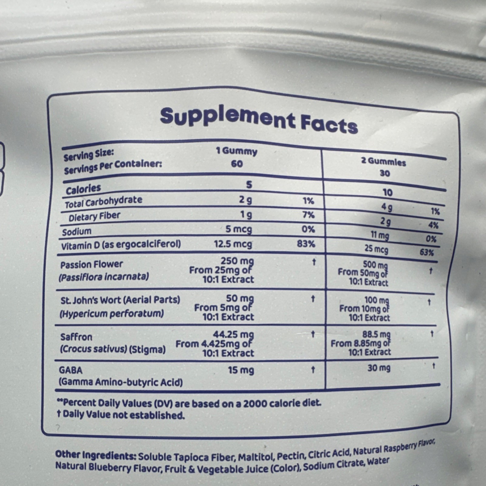 JoySpring Mood & Focus Saffron Gummies Natural Berries 60ct Vegan Sugar-Free