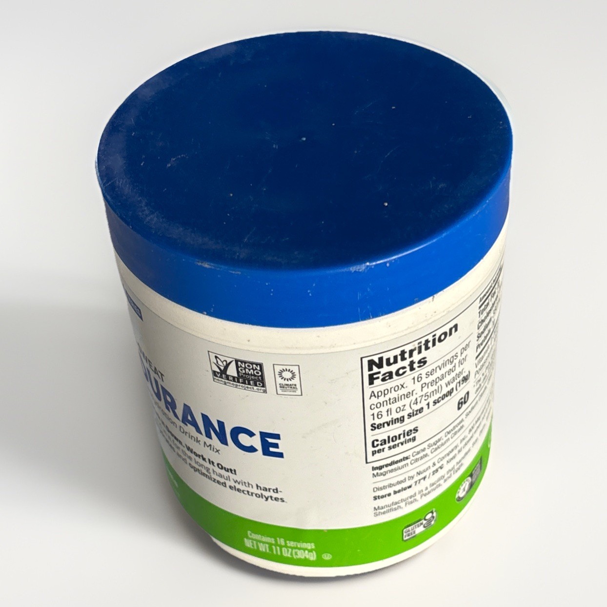 New Nuun Endurance Drink Mix Lemon Lime Jar 16 servings NUENDLL