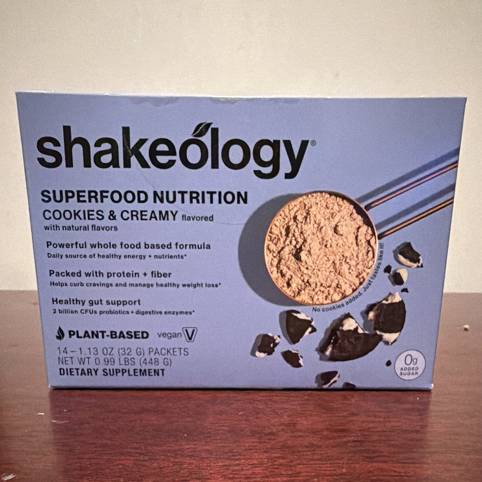 Shakeology Cookies & Creamy Dietary Supplement Powder 14 Packets Vegan 0g