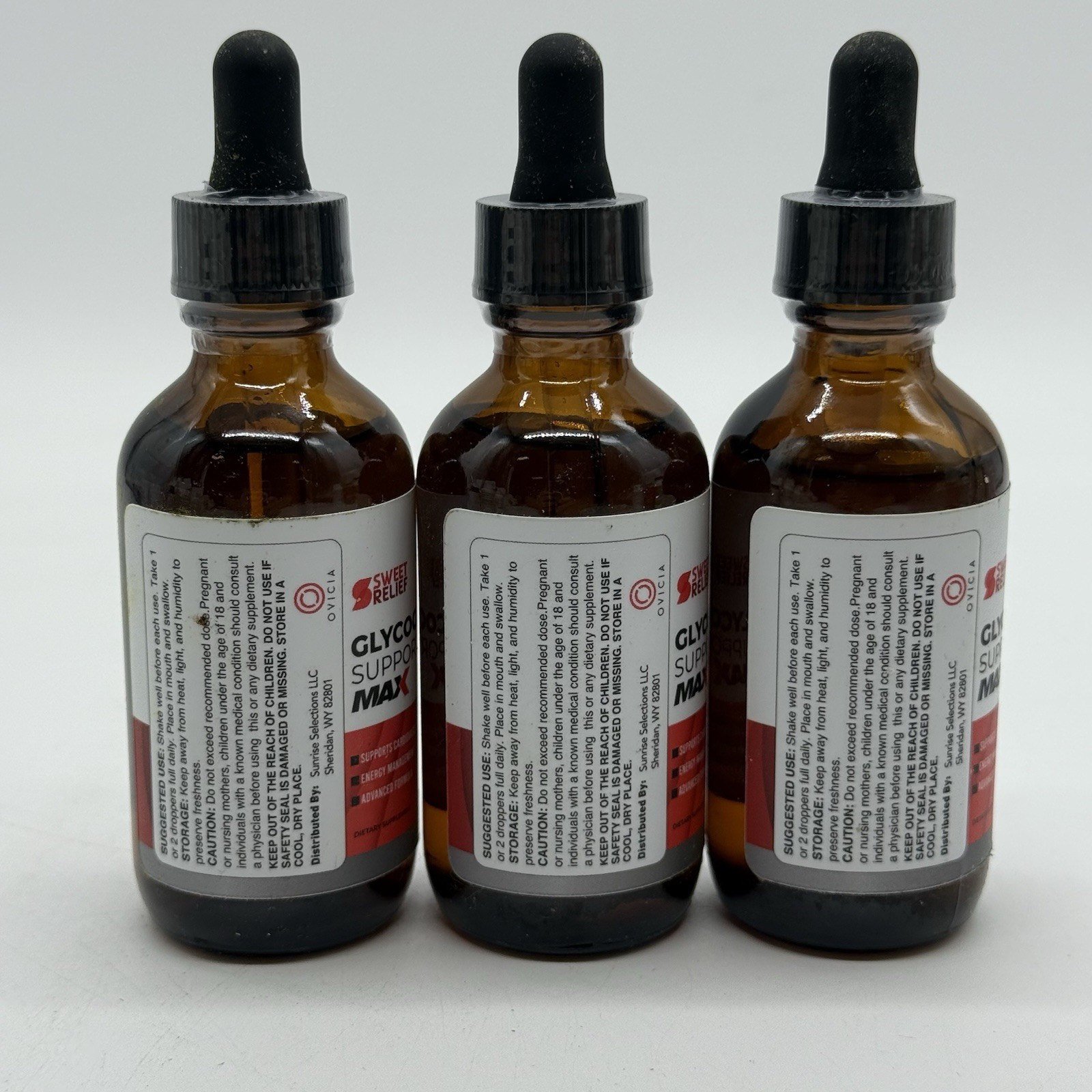 (3pk) Sweet Relief Glycogen Support Max 2fl ox Supports Cardiovascular Exp 07/26