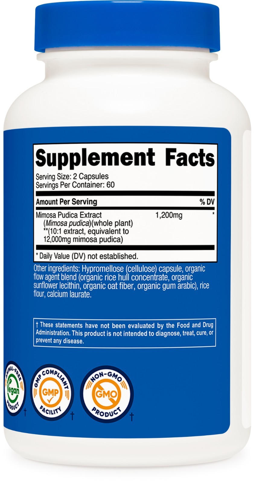 Nutricost Mimosa Pudica Seed 10:1 Extract (120 Capsules, 60 Servings) – Non-GMO
