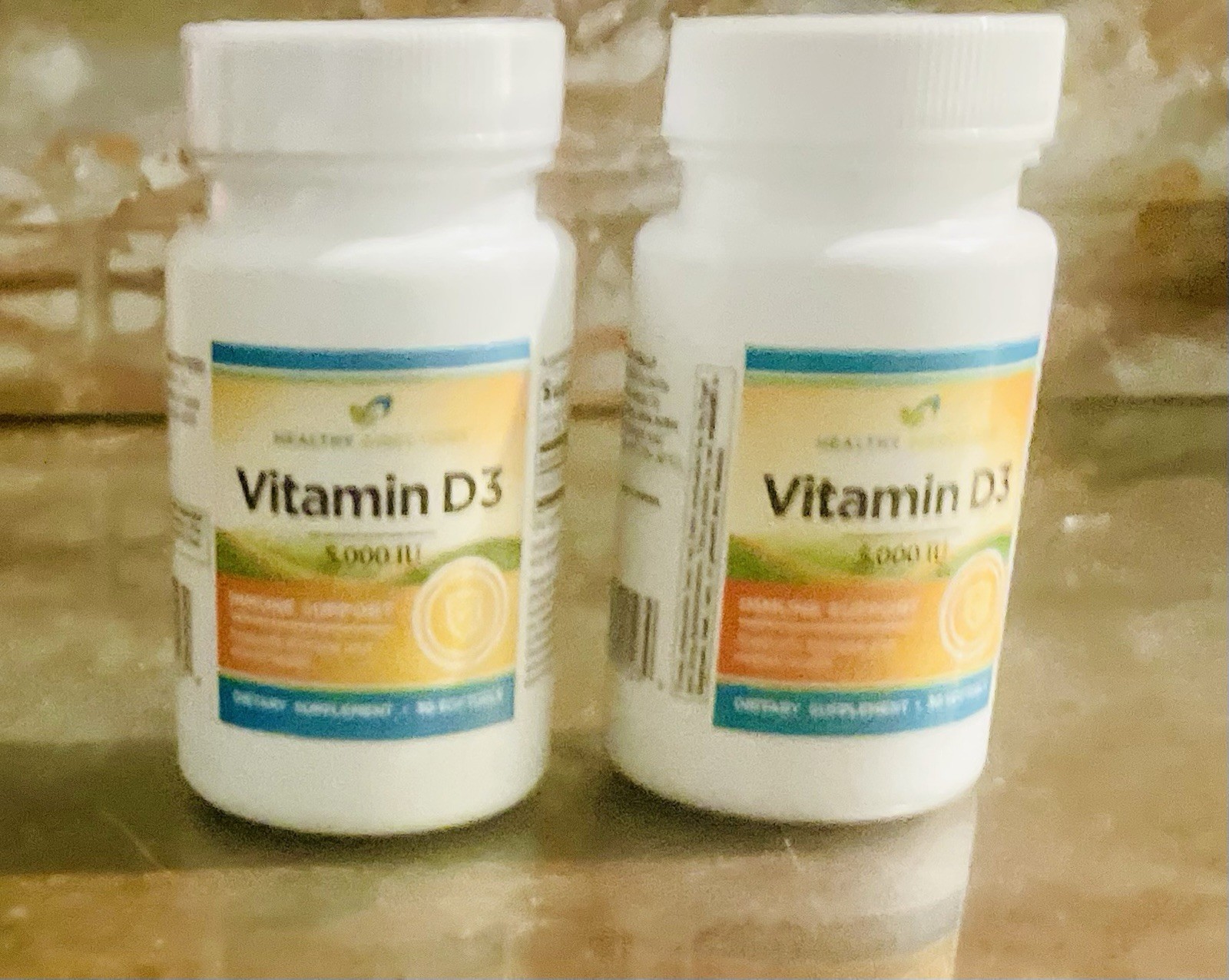 (2) Healthy Directions Vitamin D3 (30 Softgels) 5000 IU Immune Support EXP 07/26