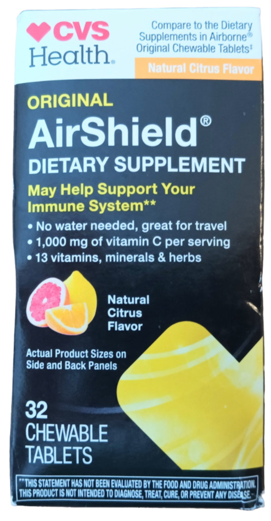 CVS Health AirShield Dietary Supplement Chewable Tablets 32 ct EXP 01/27