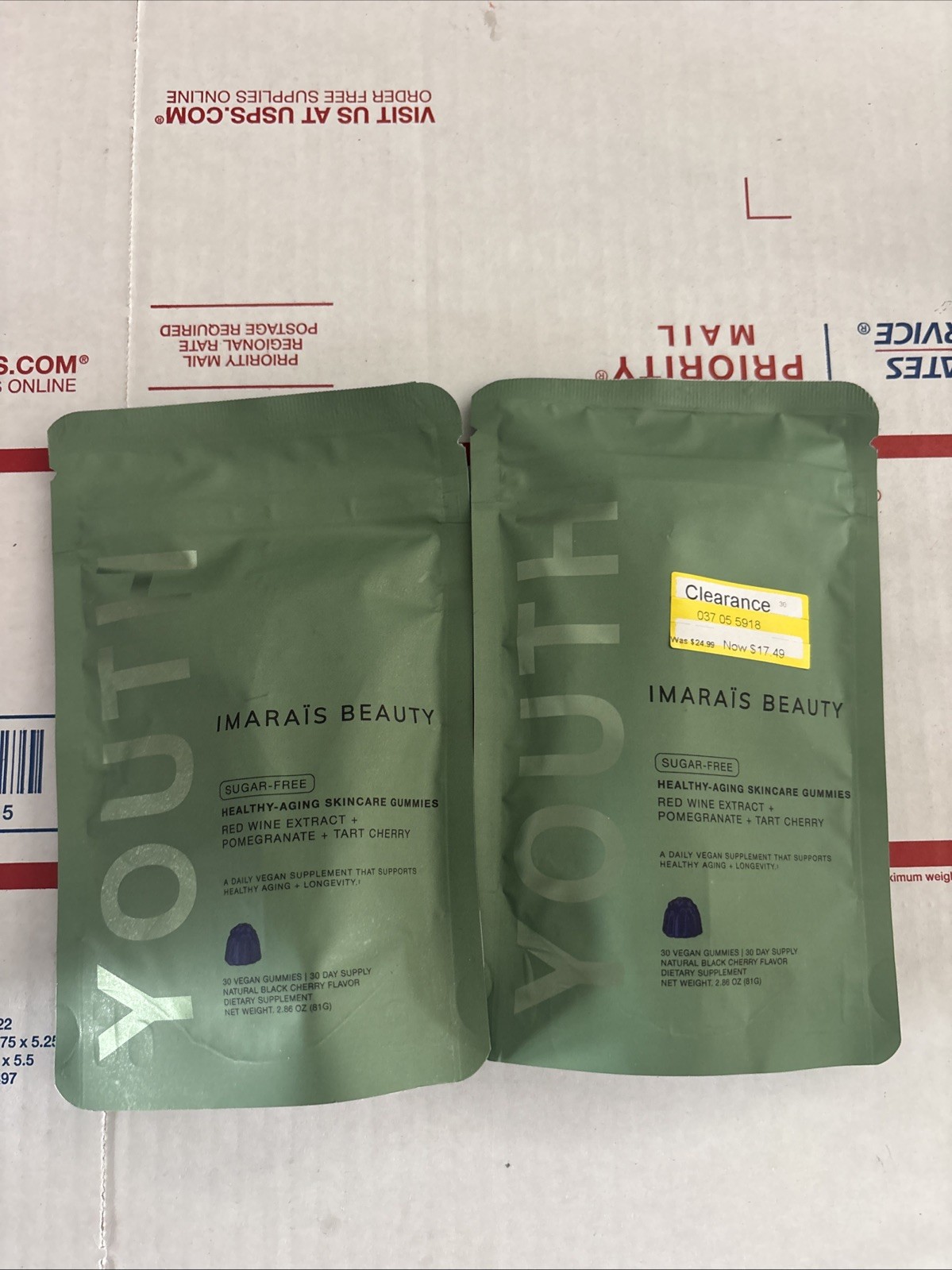 Imarais Youth Healthy Anti-Aging Skincare Gummies – 30ct – EXP 10/2026 Lot Of 2