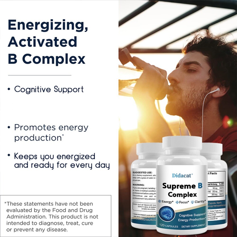 Vitamin B ComplexCapsules Immune Support Caps, Energy, Metabolism Aid