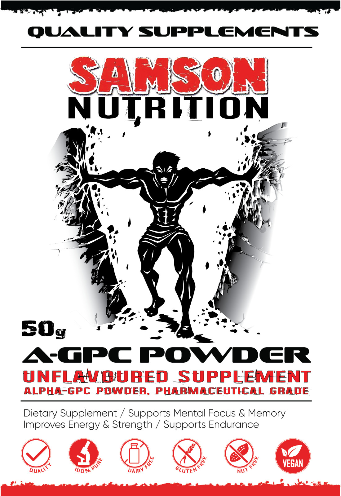 A-GPC 300g Powder, 50% Alpha-Glyceryl Phosphoryl Choline, Memory Support