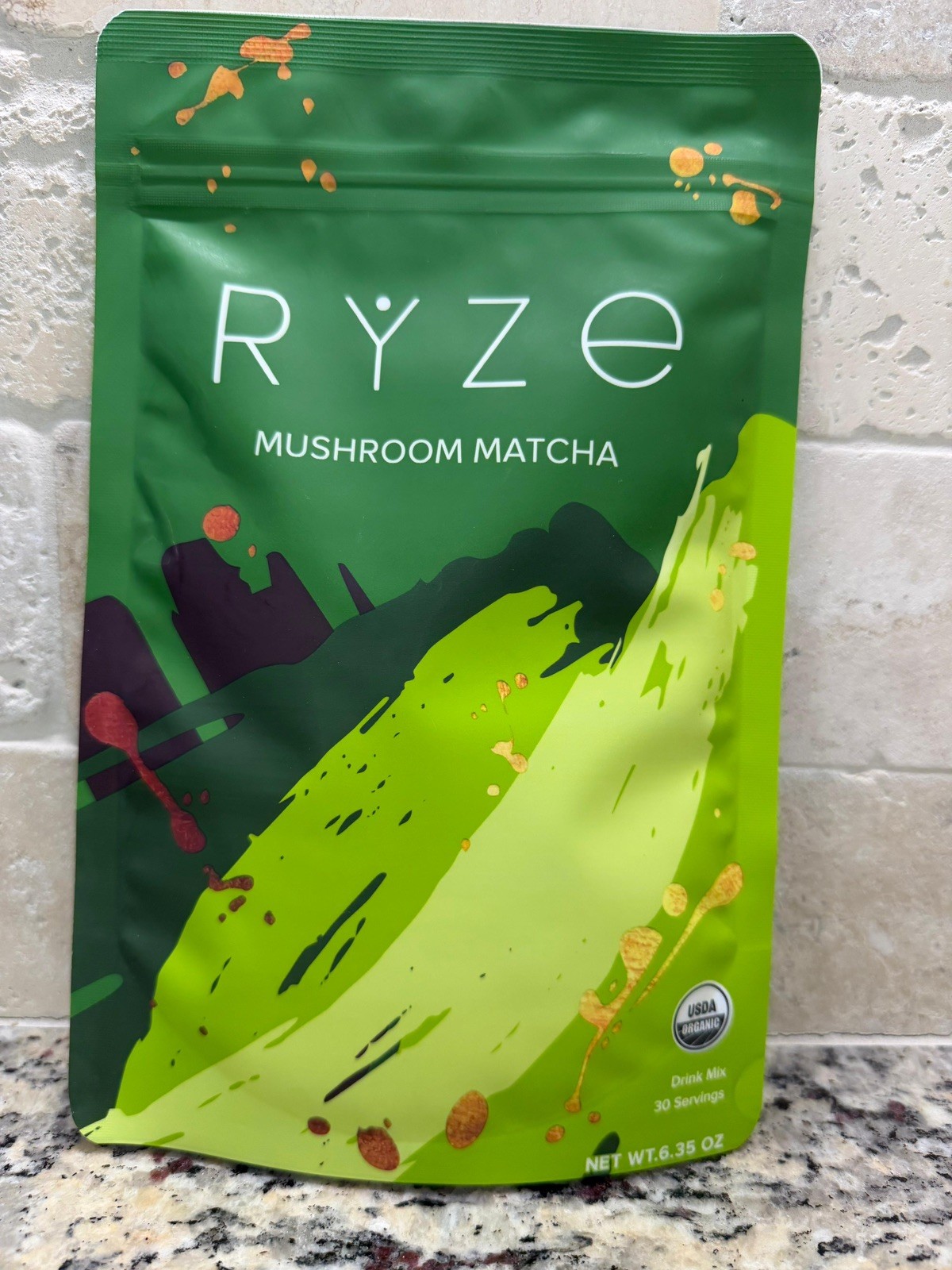 Ryze Organic Mushroom Matcha 1 Pack – 30 Servings Sealed Exp 2028