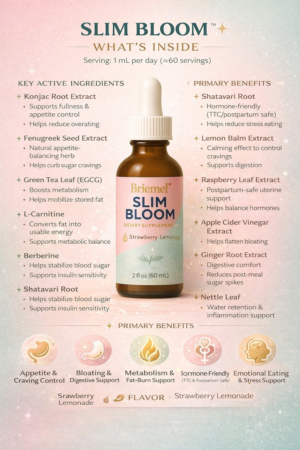 Appetite Suppressant Liquid Drops Plant-Based Weight Loss & Metabolic Support