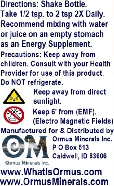 Pure Dead Sea Ormus Minerals Mental Health Immune Skin Electrolytes Energy