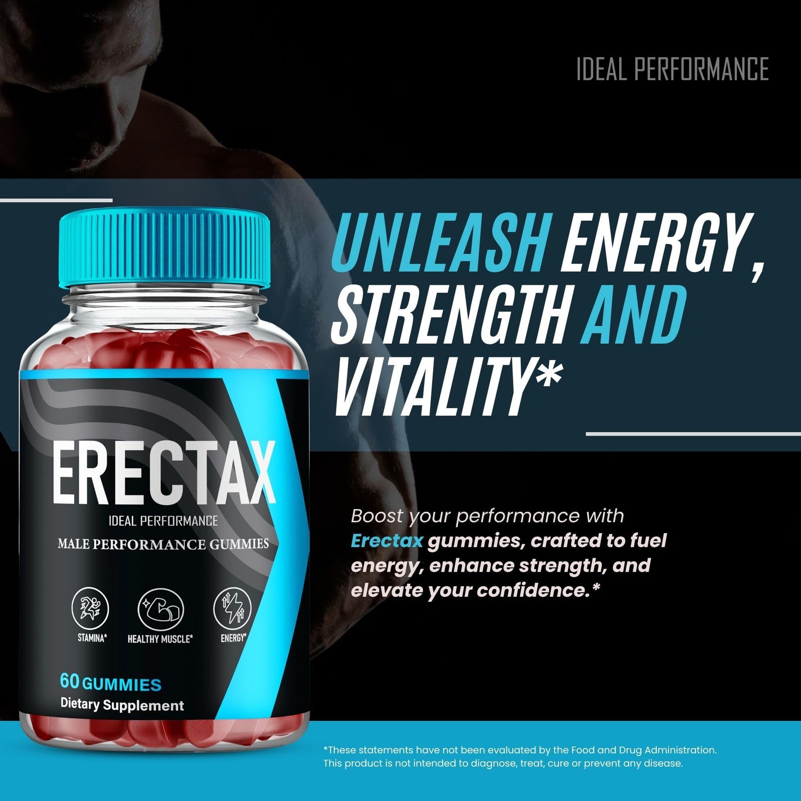 Erectax General Wellness Supplement – 120 Gummies (2 Pack)