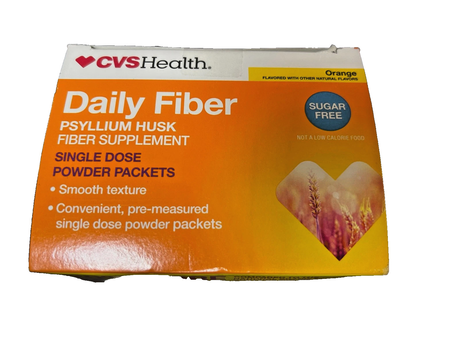 CVS Health Daily Fiber Psyllium Husk 54 Pks Orange Sugar Free BB 3/2026 Meta