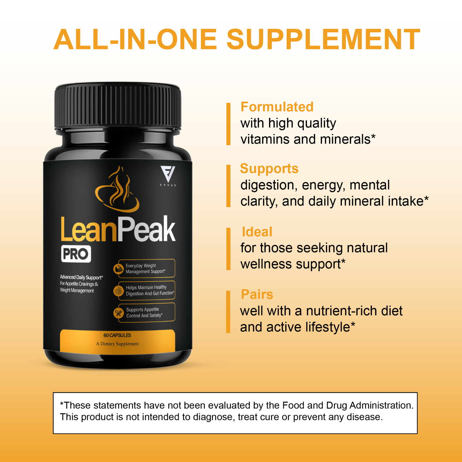 (2 Pack) Lean Peak Pro Capsules, LeanPeak Daily Formula Support (120 Capsules)