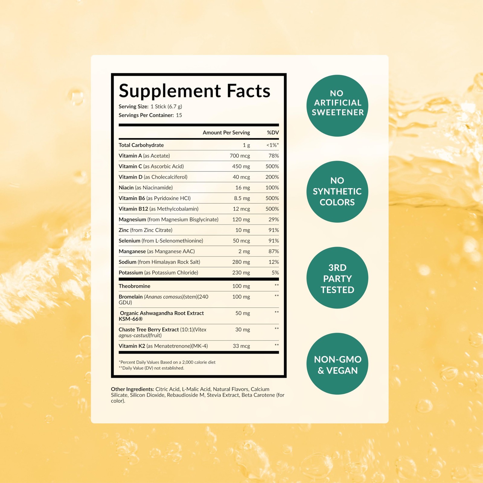 BEAM Glow Women’s Wellness Supplement Powder, Pineapple – 15 Sticks