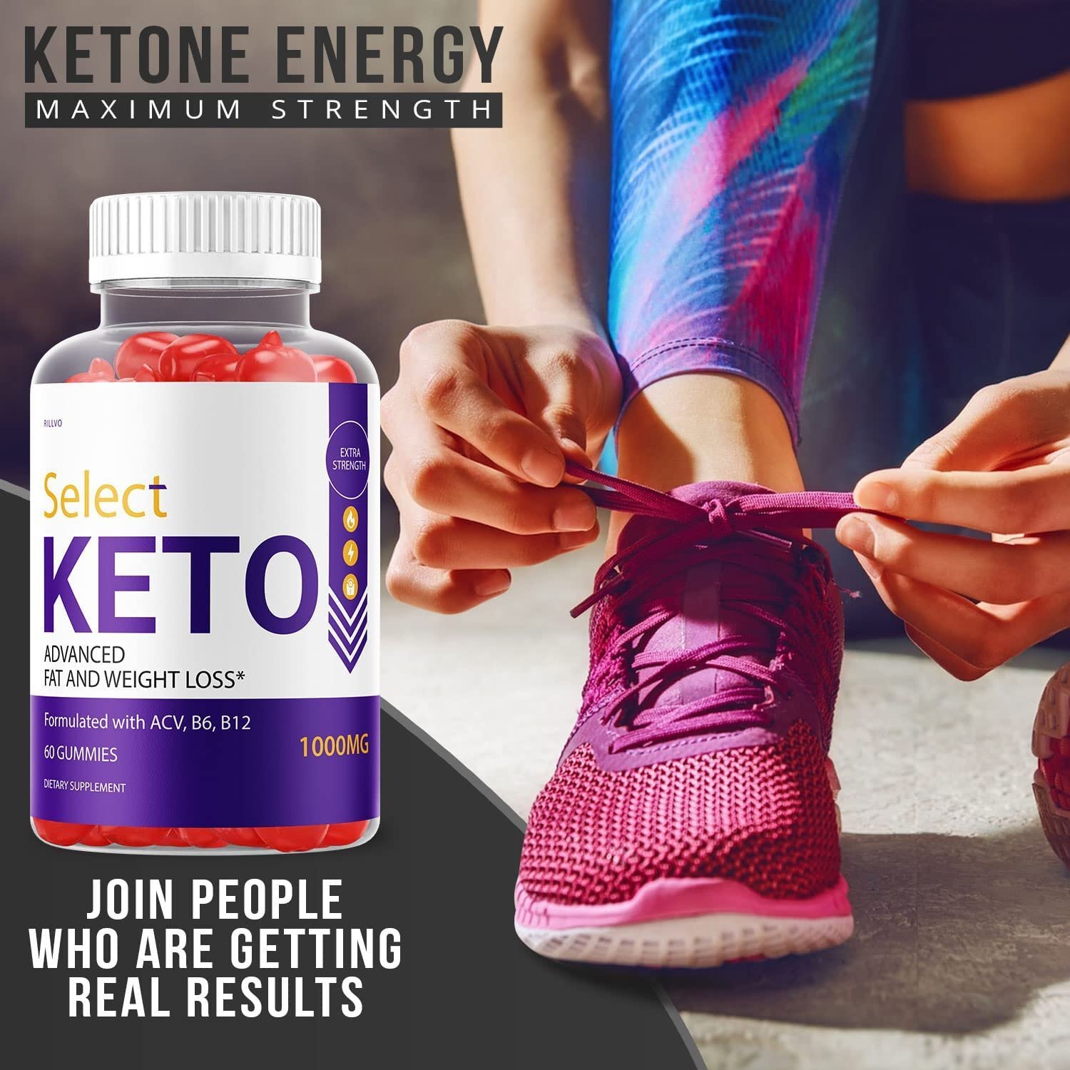 Rillvo Select Keto Gummies Apple Cider Vinegar Select Keto ACV Gummies (60…