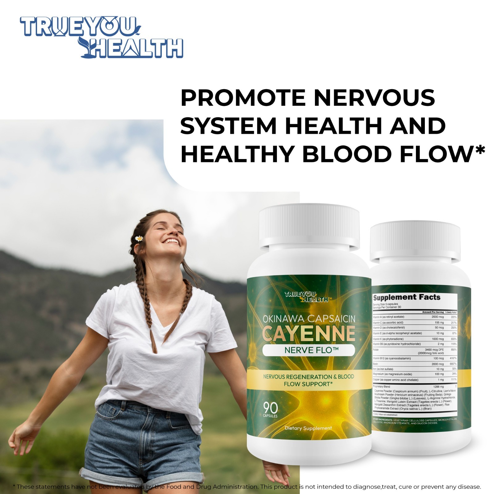 Okinawa Capsaicin Cayenne Nerve Flo – Neuropathy, Memory, & Pressure Supplement