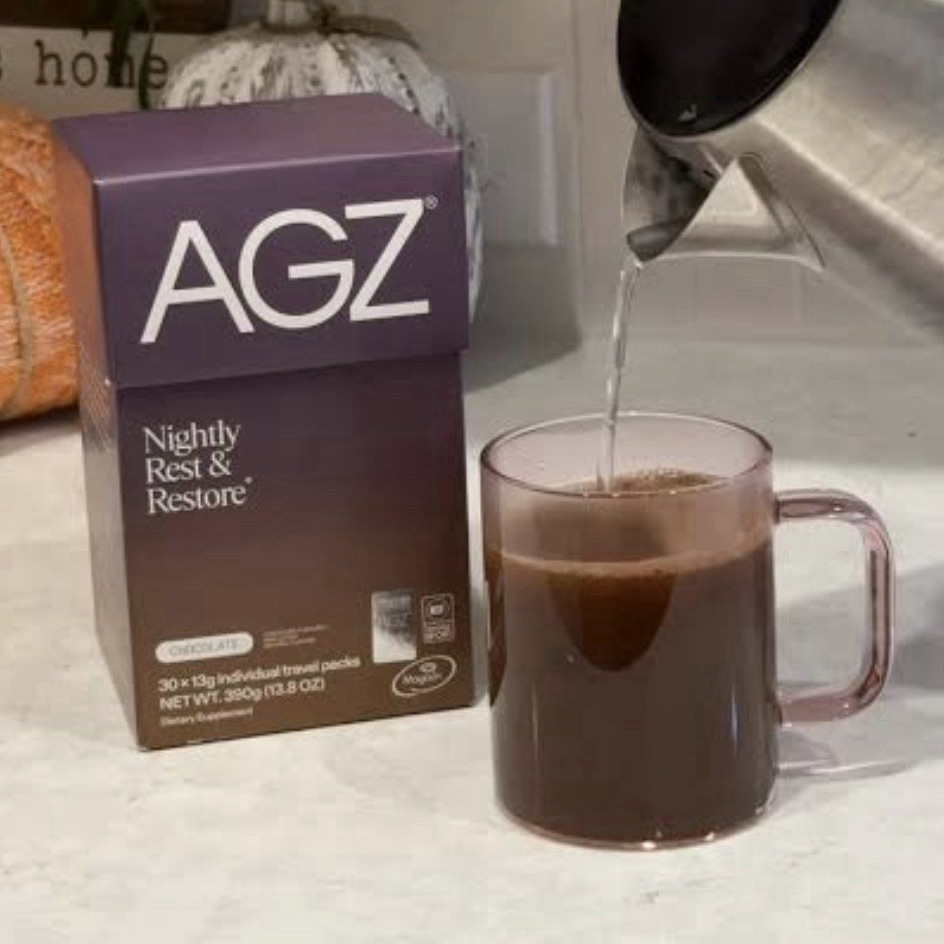 AGZ Nightly Rest & Restore Sleep Support Drink Mix 30ct Chocolate 13.8oz