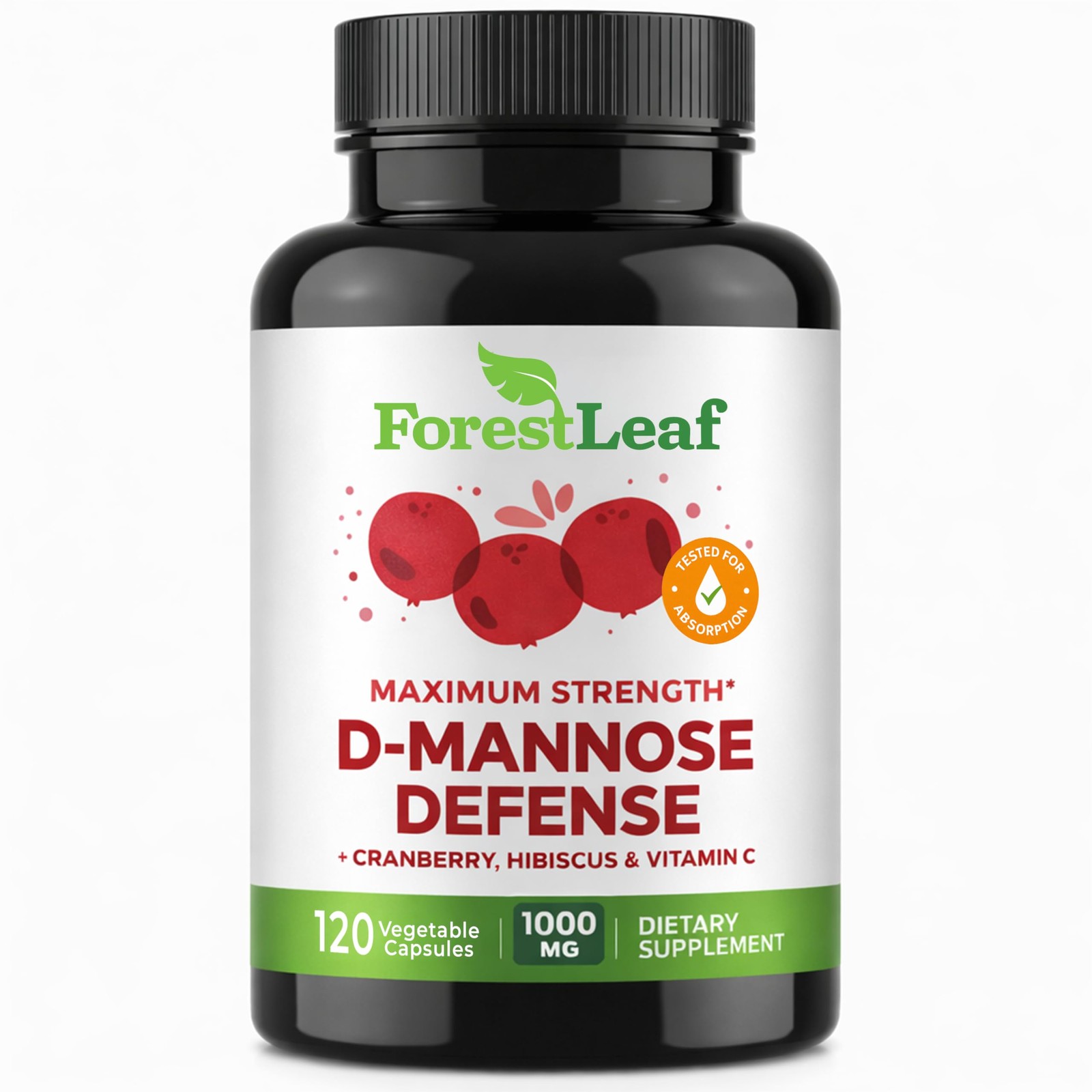 ForestLeaf D Mannose Supplements for Women & Men – 120 Count (Pack of 1)