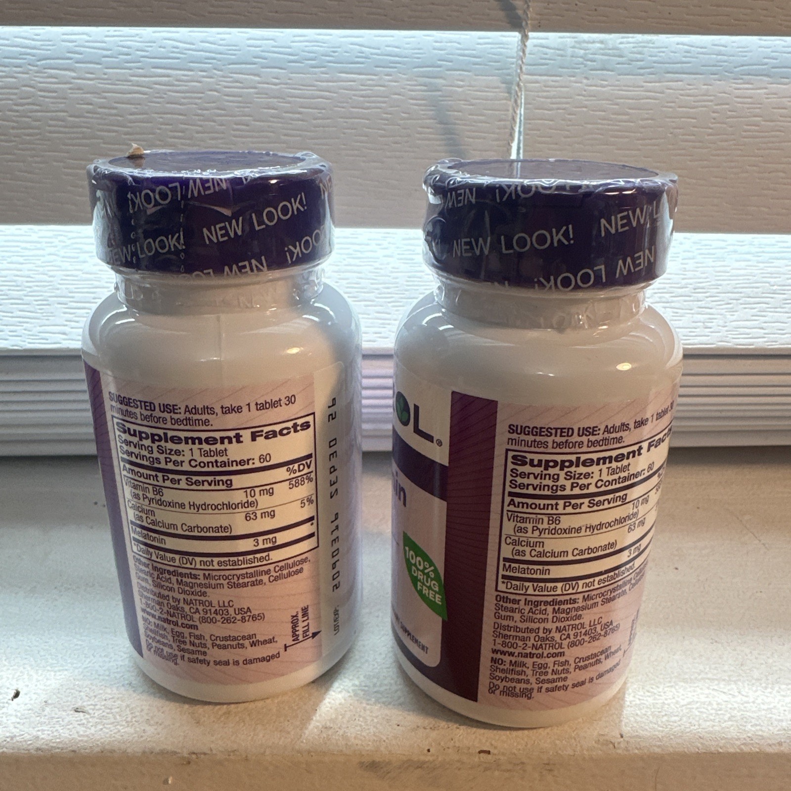 2 PACK Natrol Melatonin 3 mg 120×2 = 240 Tabs Total 8/26