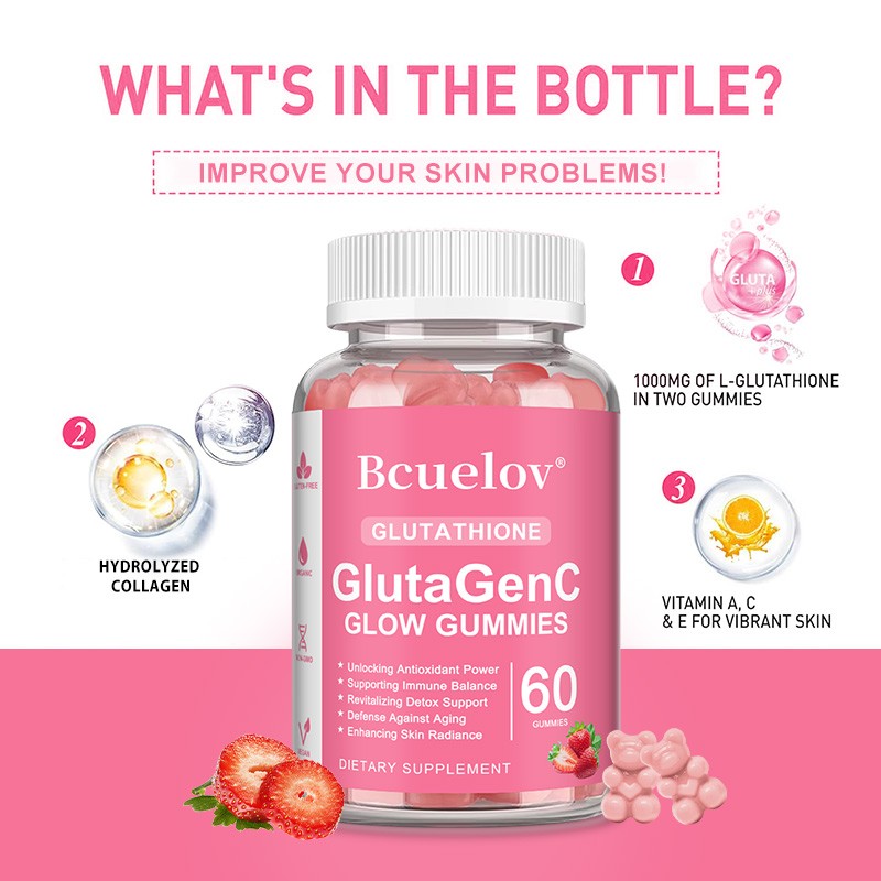 Glutathione Collagen Gummies-With Vitamin C & Biotin,for Radiant Skin&Anti-Aging
