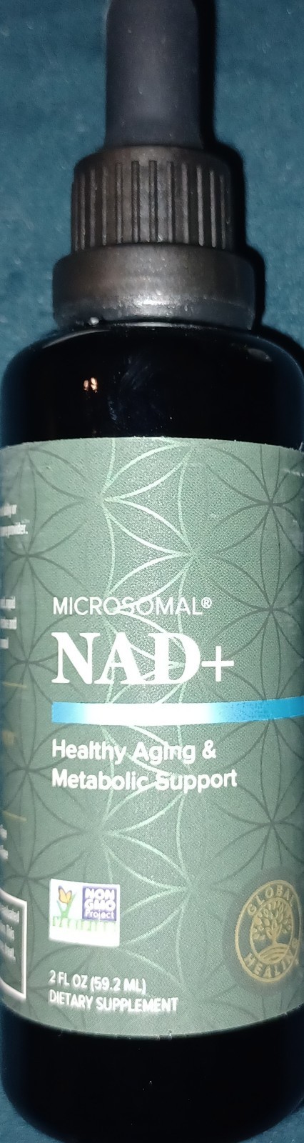 Global Healing Premium Microsomal NAD+ Liquid Supplement Sublingual Drops 2 oz