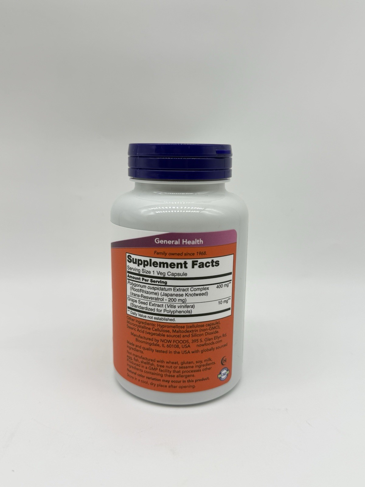 NOW Resveratrol 200 mg, 120 Veg Capsules