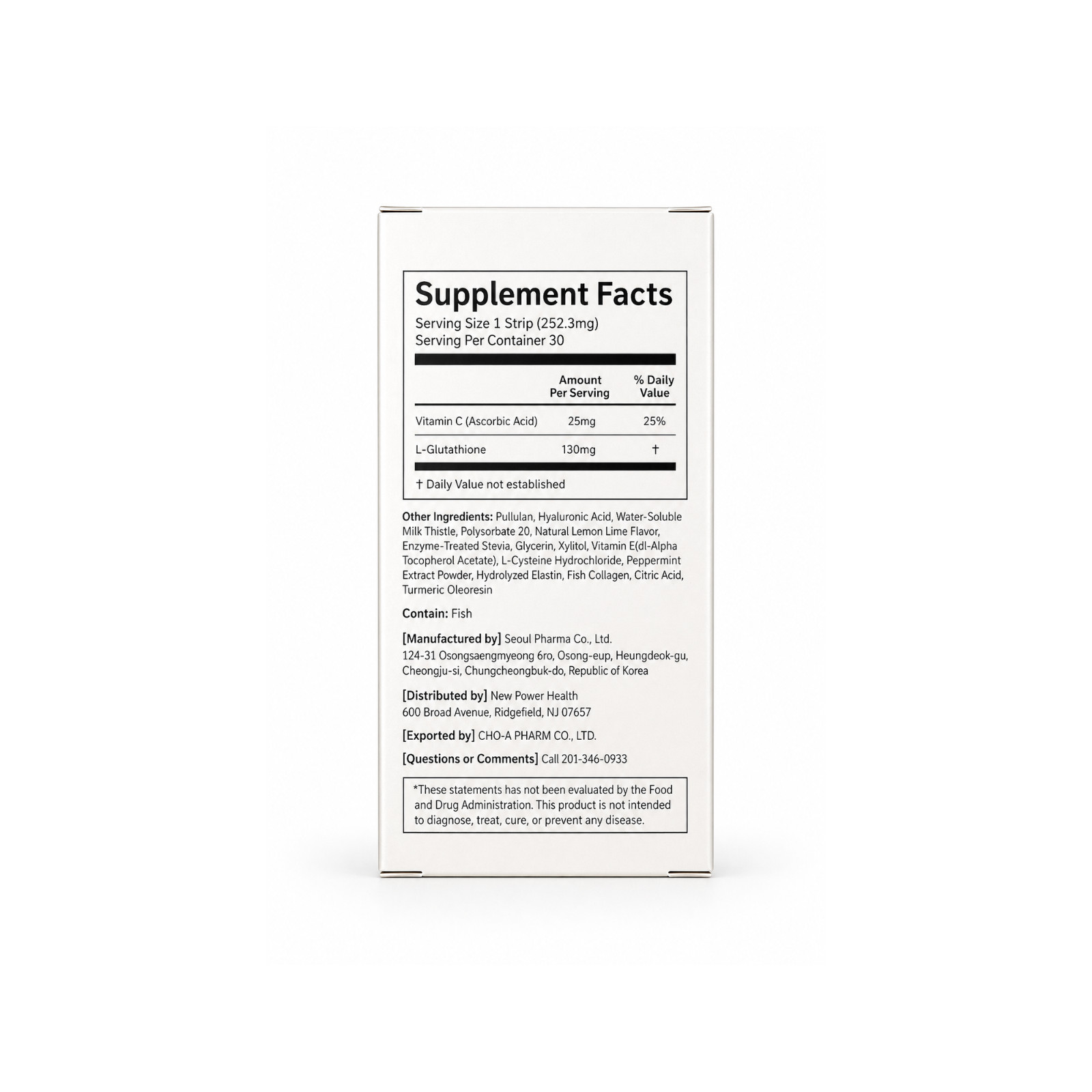 Cho-A Glutathione Liposome Film Strips (30 Strips)