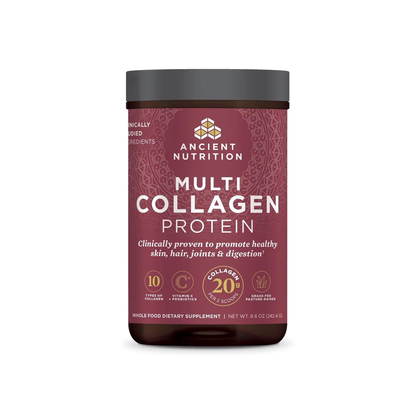 Ancient Nutrition 8.6 Oz Multi Collagen Protein Powder expires 2/29 NEW SEALED