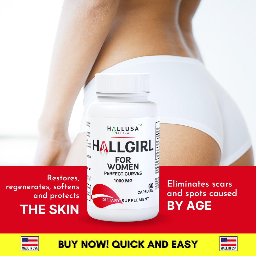 HALLGIRL BIG BOOTY, BREAST & HIPS – Aguaje capsules – For MEN and WOMEN