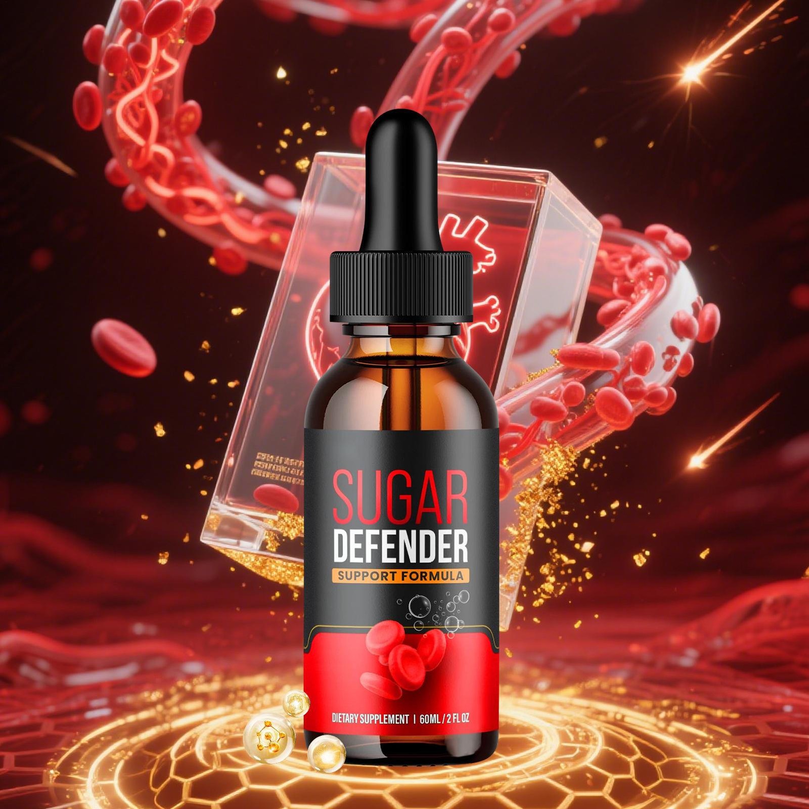 `Sugar Defender, Sugar Defender Healthy Blood Sugar Support Supplement 60ml