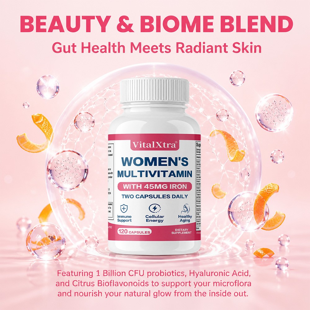 Women Daily Multivitamin 22in1 Mineral+Probiotic,Energy,Gut,Skin&Immune,30~120CT