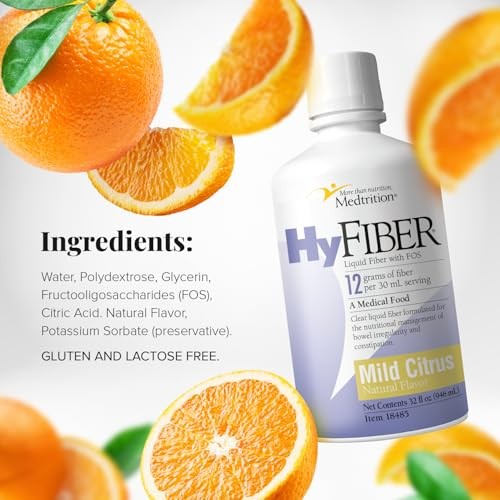 Medtrition HyFiber Liquid Fiber 32oz, 12g Soluble Fiber Supplement
