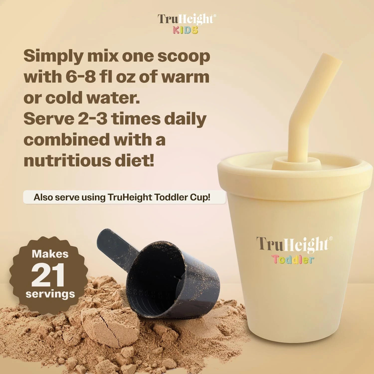 Kids & Toddlers Vitamin Shake Mix w/ 16 Vitamins & Protein – Chocolate Flavor