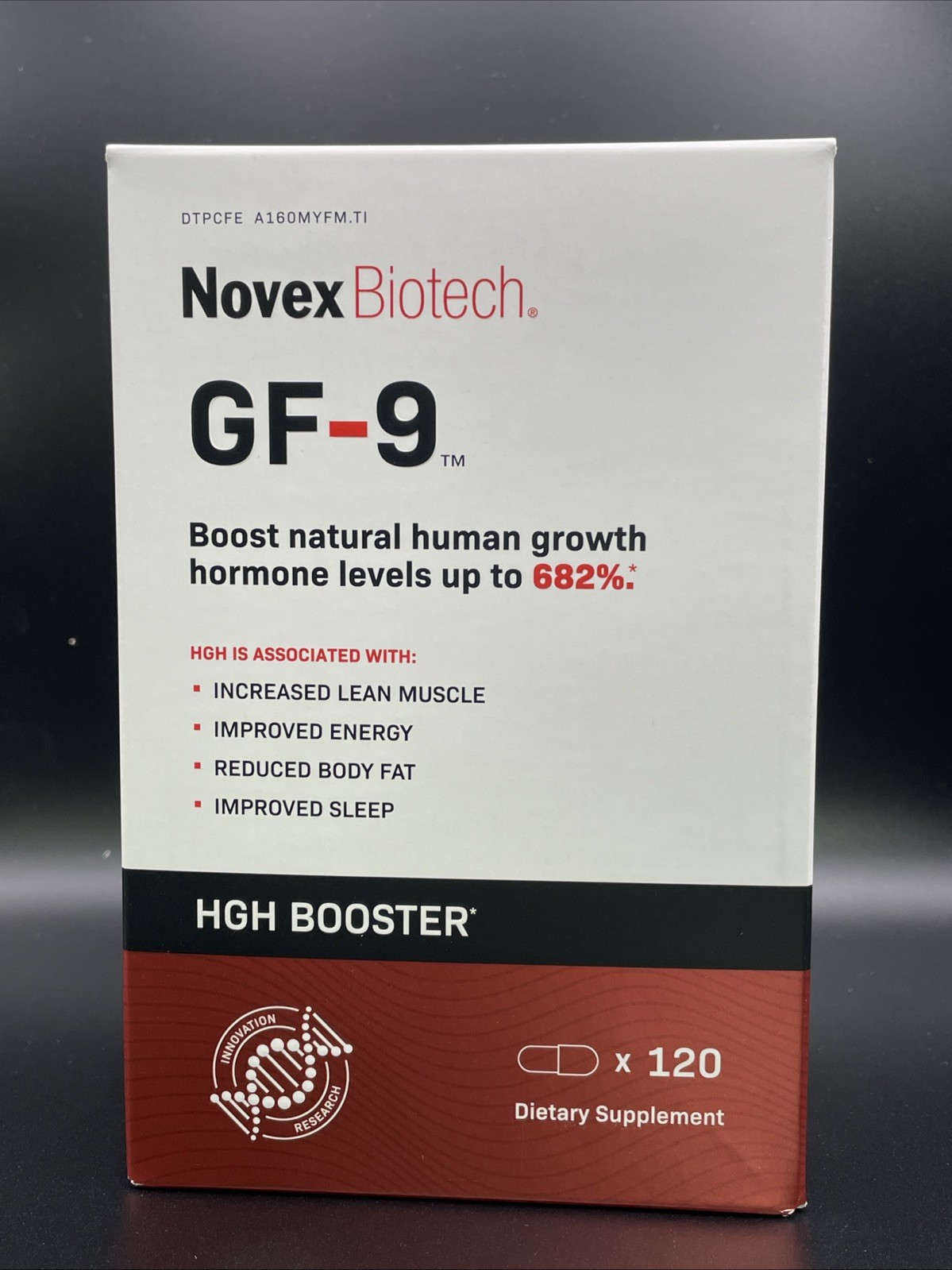 Novex Biotech GF-9 HIGH Boosting Supplement 120 Count – BIG SIZE – EXP 05/2028