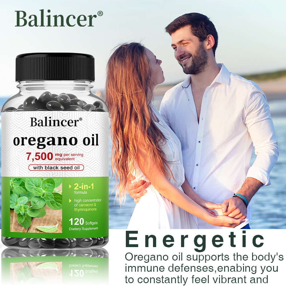 Oregano Oil Capsules 7500mg–Promote digestion, enhance energy and immunity