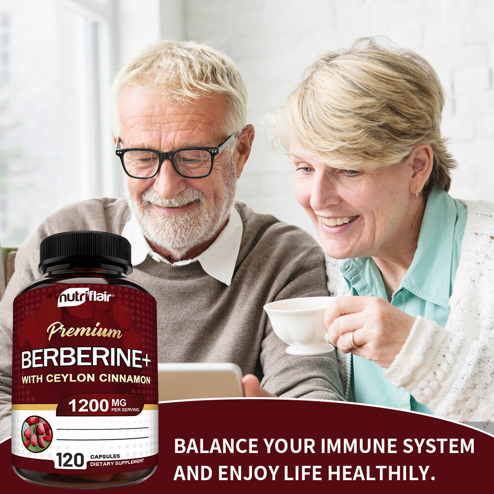 Premium Berberine + Ceylon Cinnamon 120 Capsules – Balanced Digestive Health