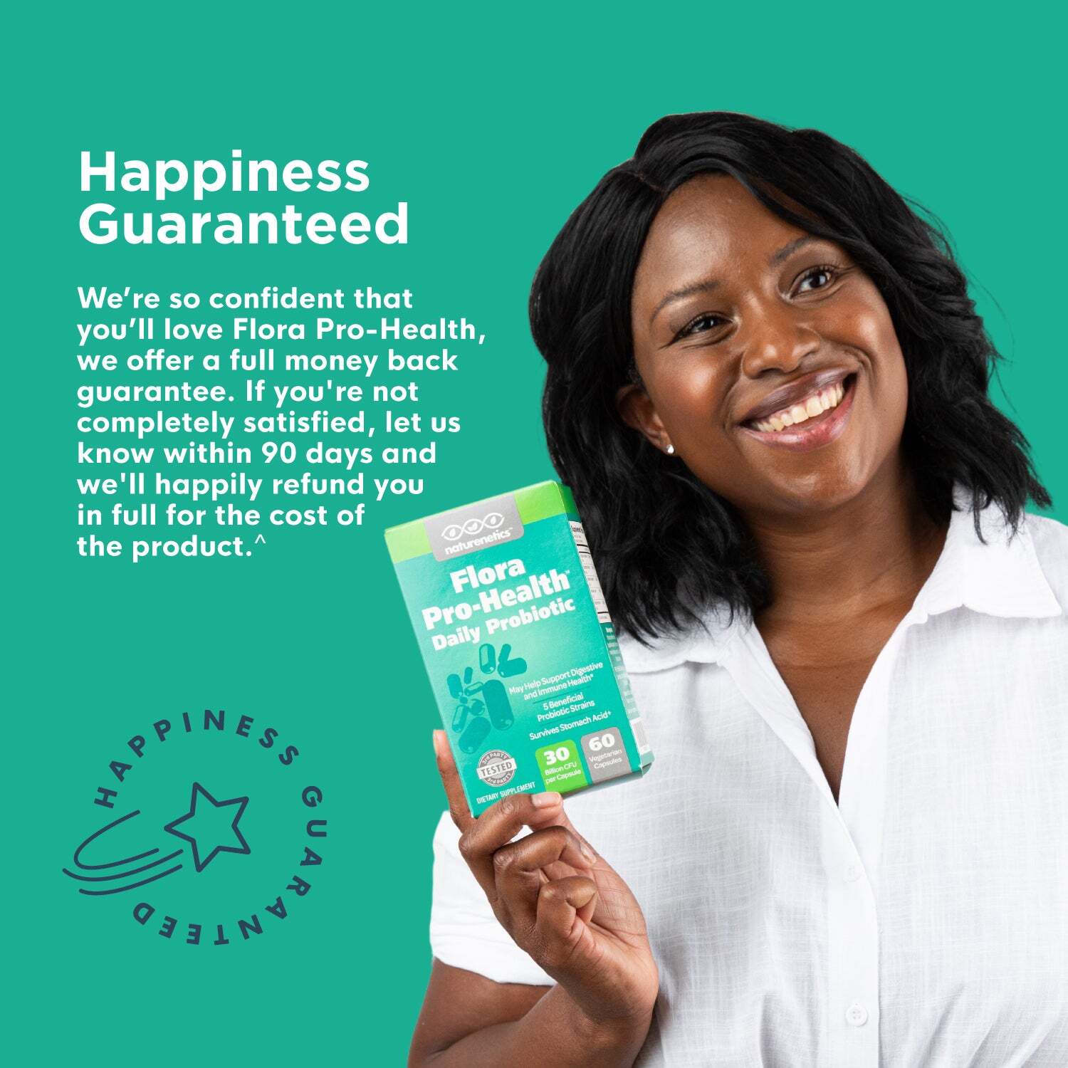 Naturenetics Flora Pro-Health Probiotics – No Refrigeration – Vegan – Tested
