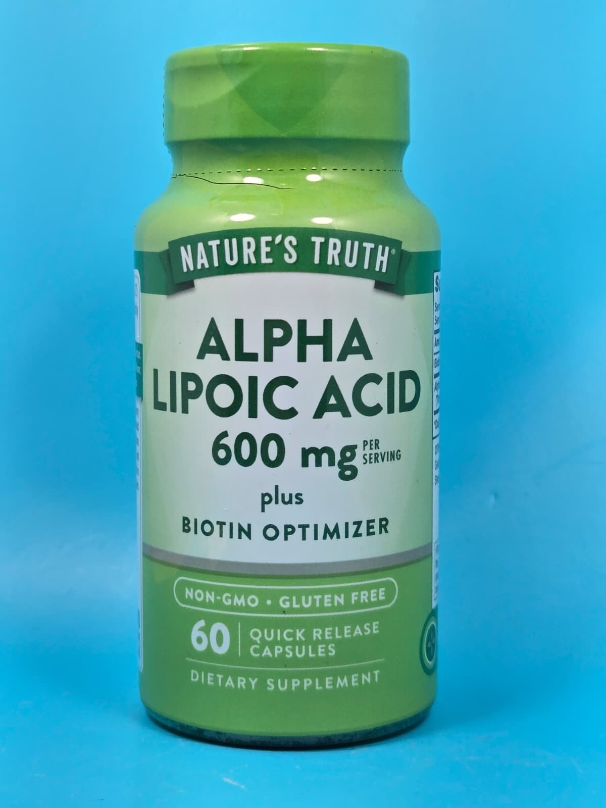 Nature’s Truth Alpha Lipoic Acid plus Biotin 60 Capsules Exp 07/2028+
