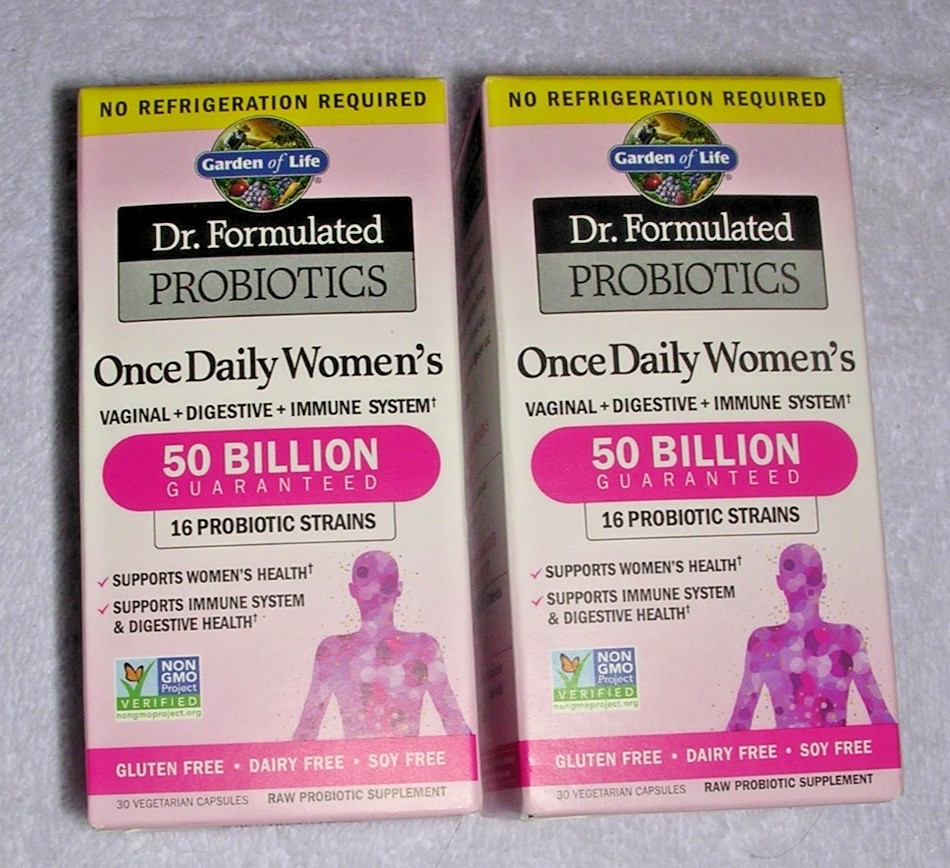 Set f 2 Once Daily Women’s Probiotic 50 Billion 60 Capsules 16 Strains 11/26 Lot