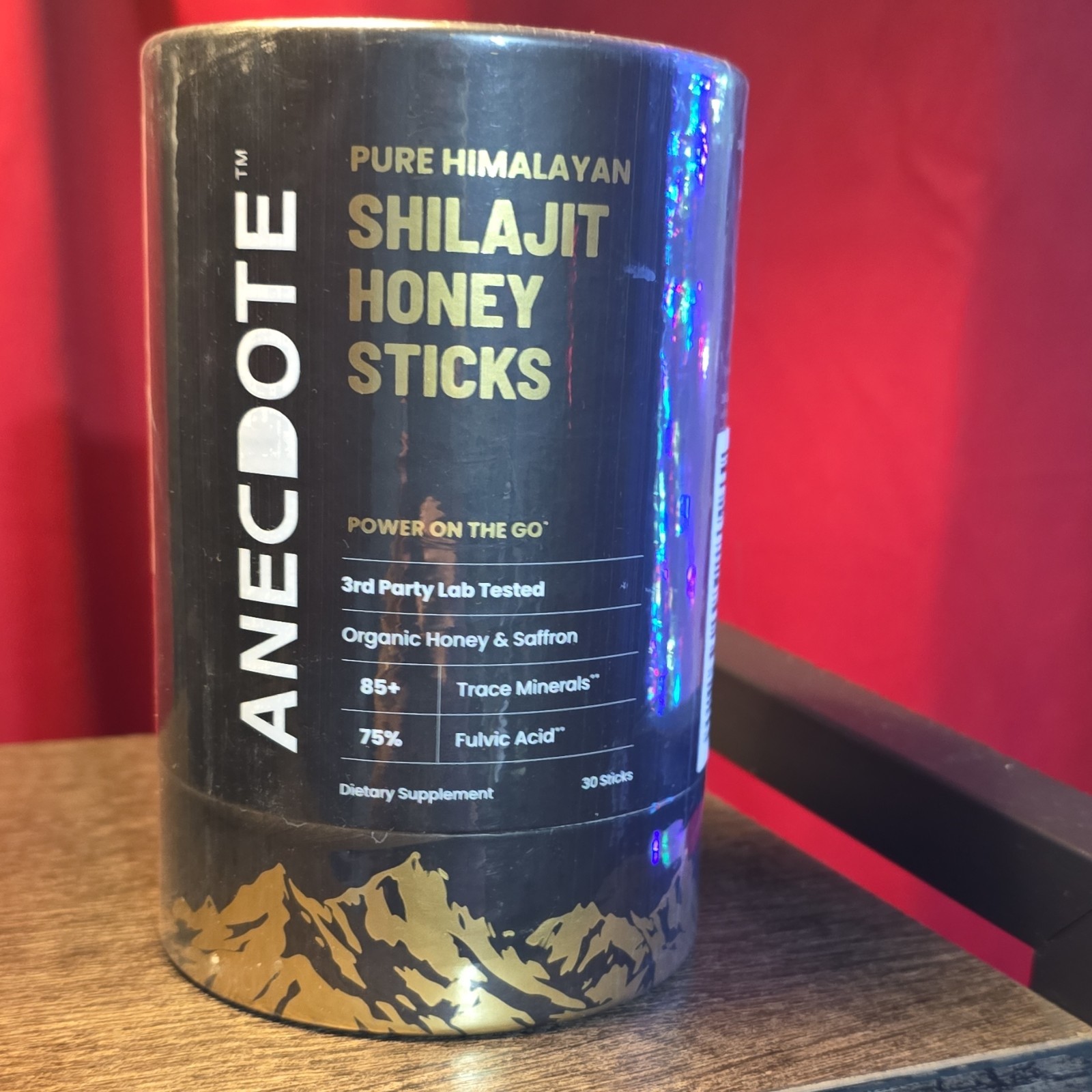 Anecdote Himalayan Shilajit Honey Saffron Sticks Fulvic Acid 30ct Gluten-Free