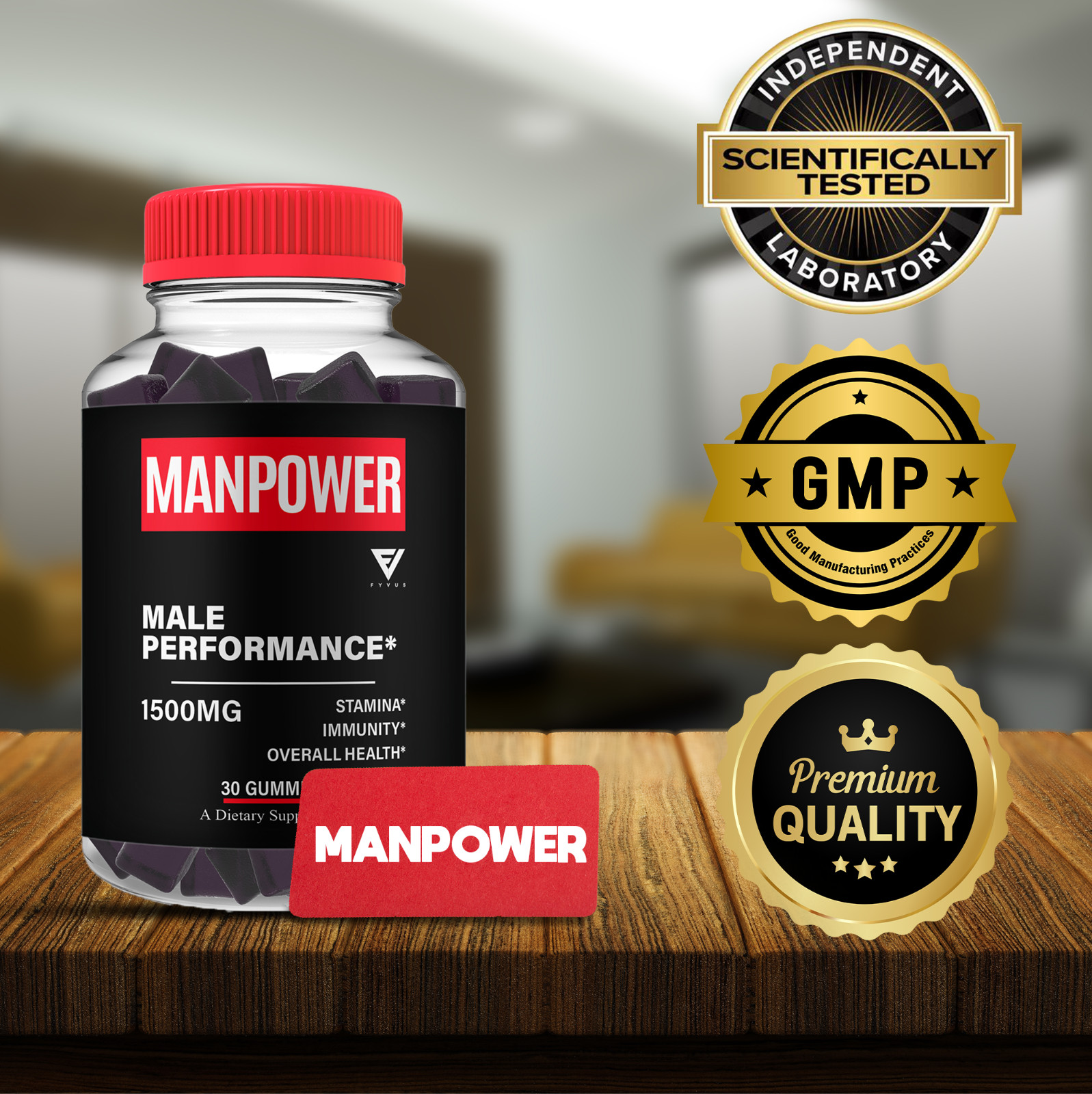 (2 Pack) Man Power Gummies ManPower Maximum Performance Gummy (2 Month Supply)