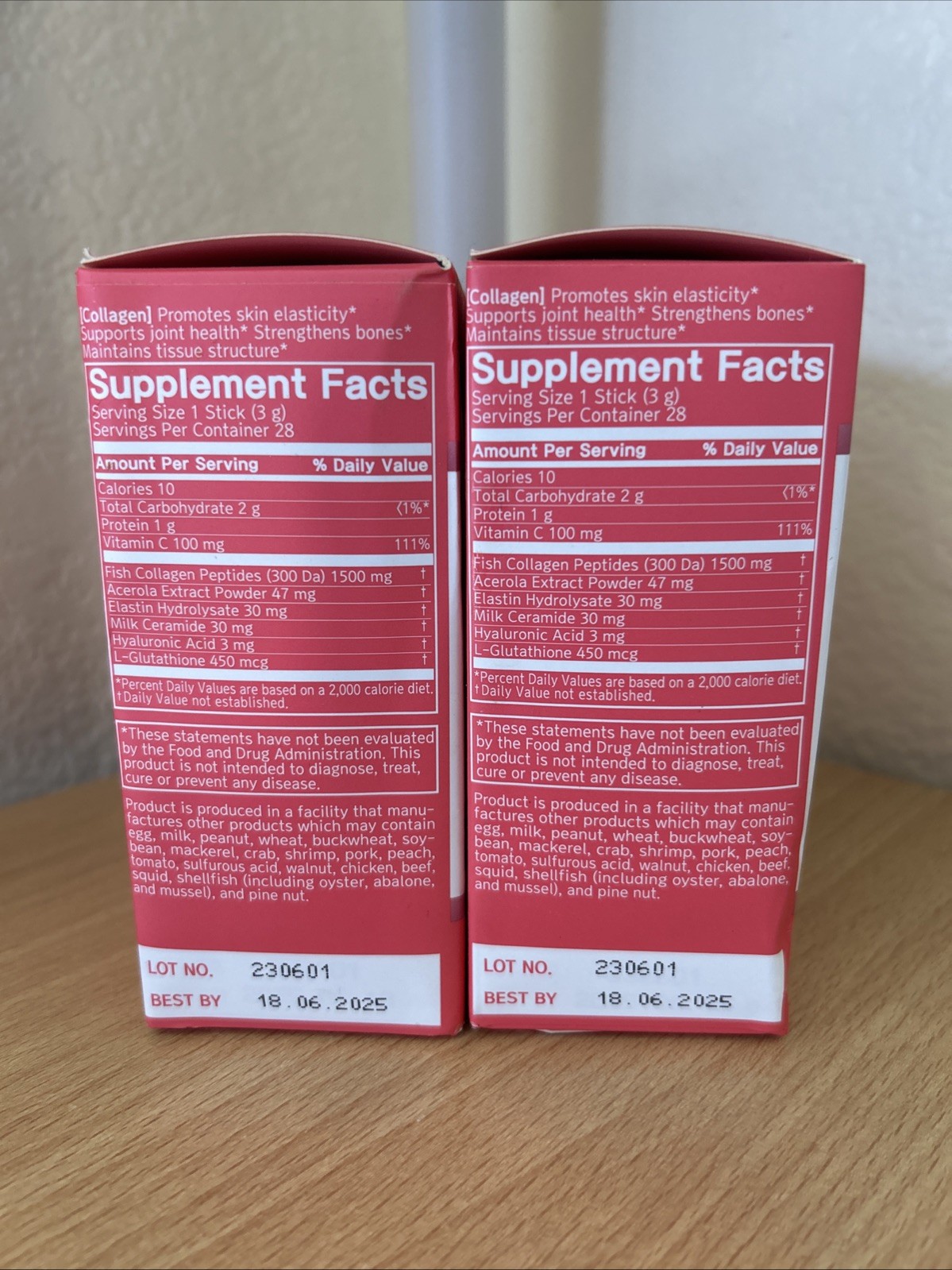 Collagen Packets With Glutathione- 28 Sticks(2packs) Please See Photos!!