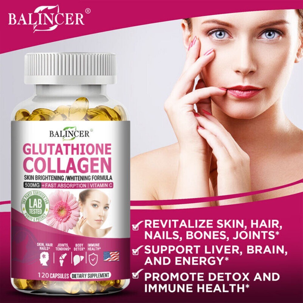 Glutathione Collagen Whitening FormulaPromotes Detoxification Immune Anti-Aging
