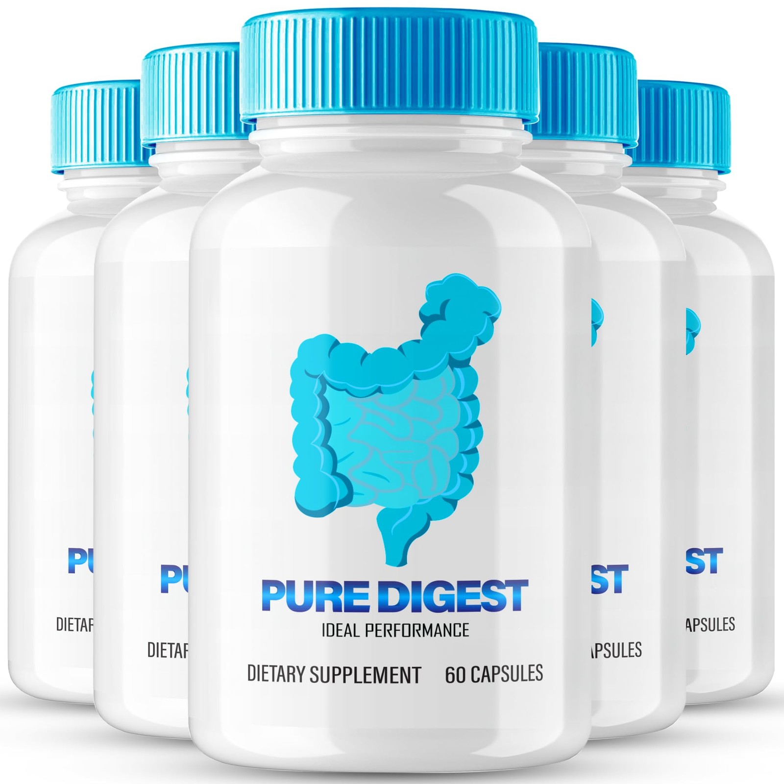 Pure Digest Liver Health Detox Supplement – 300 Capsules (5 Pack)