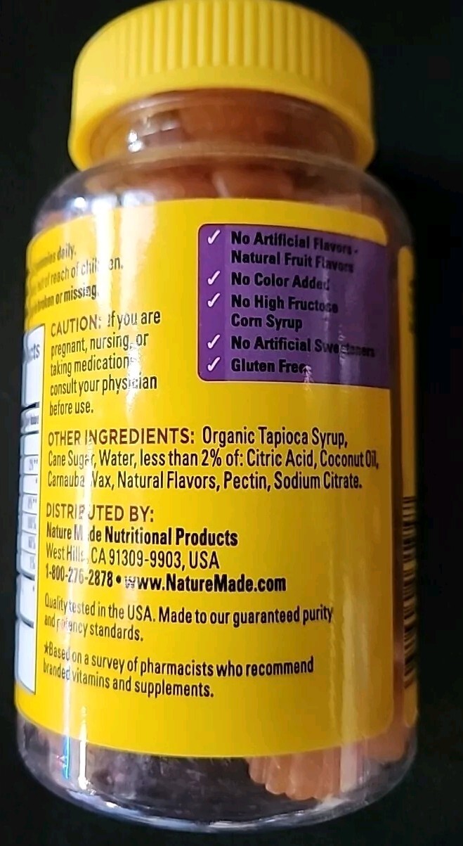 Nature Made Elderberry with Vitamin C & Zinc Raspberry Flavor Exp 12/2025
